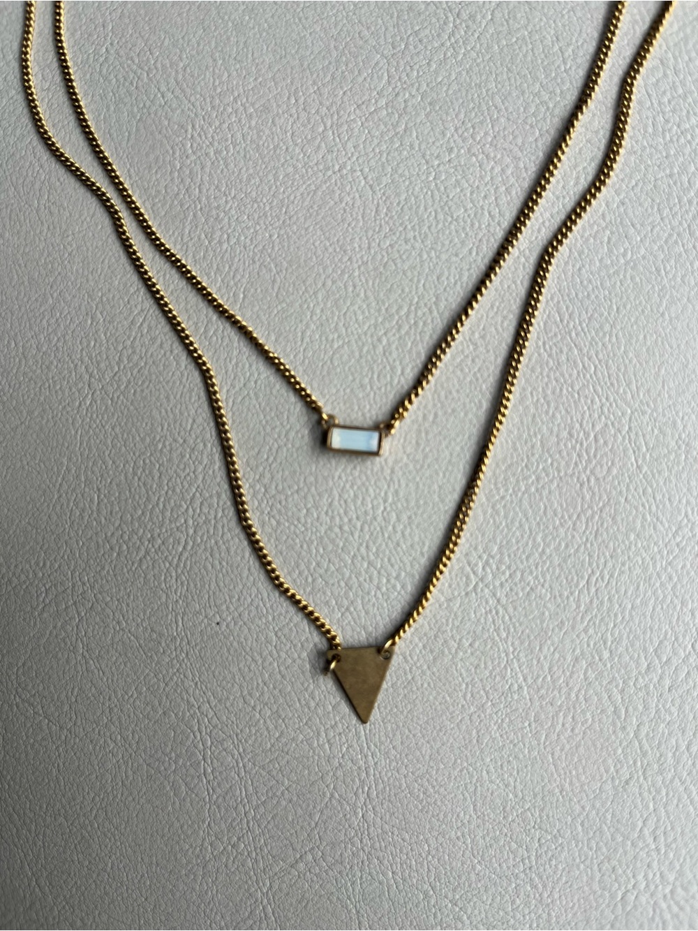 Free People Gold Double-Layer Pendant Necklace - Women Jewelry